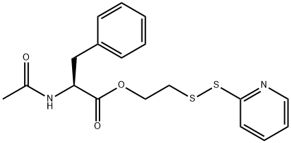 2-(N'-acetylphenylalanyl)hydroxyethyl 2'-pyridyl disulfide Struktur