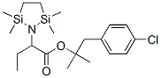 1-Aza-2,5-disilacyclopentane-1-acetic  acid,  -alpha--ethyl-2,2,5,5-tetramethyl-,  2-(4-chlorophenyl)-1,1-dimethylethyl  ester Struktur