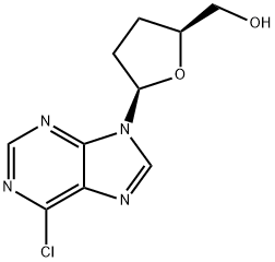 (2S,5R)-5-(6-Chloro-9H-purine-9-yl)tetrahydro-2-furanmethanol Struktur