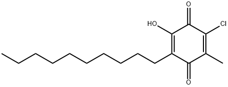 3-chloro-5-hydroxy-2-methyl-6-decyl-1,4-benzoquinone Struktur