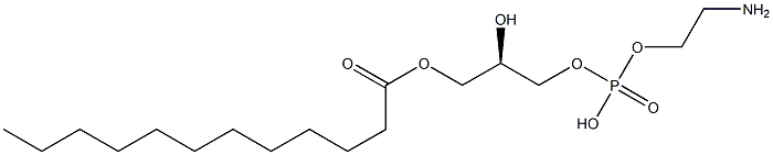 1-Dodecanoyl-sn-glycerophosphoethanolamine Struktur