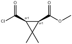 Cyclopropanecarboxylic acid, 3-(chlorocarbonyl)-2,2-dimethyl-, methyl ester, cis- (9CI) Struktur