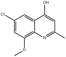 6-Chloro-8-methoxy-2-methylquinolin-4-ol Struktur