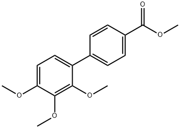 2,3,4-trimethoxy-4'-carbomethoxy-1,1'-biphenyl Struktur