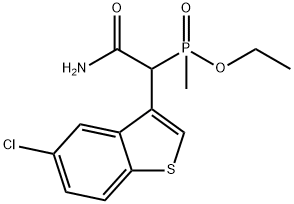 ethyl 2-aMino-1-(5-chlorobenzo[b]thiophen-3-yl)-2-oxoethyl(Methyl)phosphinate Struktur