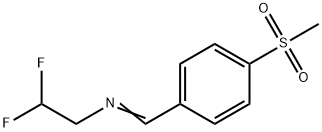 (E)-N-(4-(Methylsulfonyl)benzylidene)-2,2-difluoroethanaMine Struktur