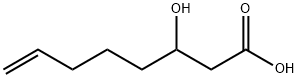 3-hydroxy-7-octenoic acid Struktur