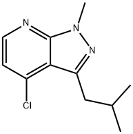 1H-Pyrazolo[3,4-b]pyridine, 4-chloro-1-methyl-3-(2-methylpropyl)- Struktur