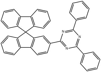 1,3,5-Triazine, 2,4-diphenyl-6-(9,9'-spirobi[9H-fluoren]-2-yl)- Struktur