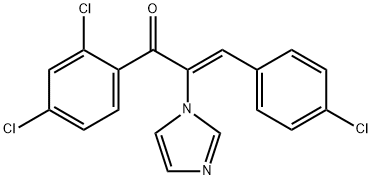 2-Propen-1-one,  3-(4-chlorophenyl)-1-(2,4-dichlorophenyl)-2-(1H-imidazol-1-yl)-,  (Z)-  (9CI) Struktur