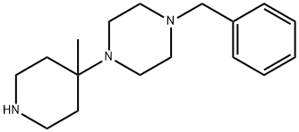 1-Benzyl-4-(4-methylpiperidin-4-yl)piperazine Struktur