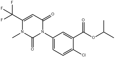 propan-2-yl 2-chloro-5-[3-methyl-2,6-dioxo-4-(trifluoromethyl)pyrimidi n-1-yl]benzoate Struktur