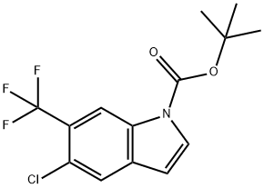 1-Boc-5-Chloro-6-trifluoromethyl-1H-indole Struktur