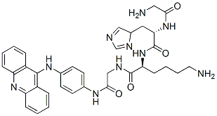 4-(9-acridinylamino)-N-(glycyl-histidyl-lysyl-glycyl)aniline Struktur