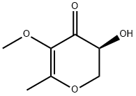 (S)-3-Hydroxy-5-methoxy-6-methyl-2H-pyran-4(3H)-one Struktur