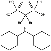 (Dibromomethylene)bisphosphonic Acid N-Cyclohexylcyclohexanamine Struktur