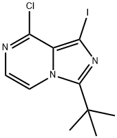 3-(tert-butyl)-8-chloro-1-iodoimidazo[1,5-a]pyrazine Struktur