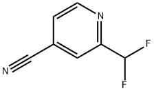 2-(Difluoromethyl)pyridine-4-carbonitrile, 4-Cyano-2-(difluoromethyl)pyridine Struktur