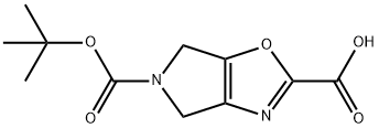 5-Boc-5,6-dihydro-4H-pyrrolo-[3,4-d]oxazole-2-carboxylicacid Struktur