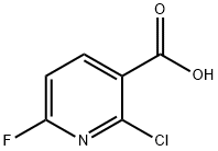 2-Chloro-5-fluoro-nicotinic acid Struktur