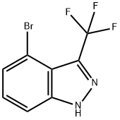 1H-Indazole,4-broMo-3-(trifluoroMethyl)- Struktur