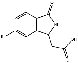 2-(6-bromo-3-oxoisoindolin-1-yl)acetic acid Struktur