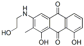 3-(2-hydroxyethylamino)methyl-1,8-dihydroxy-9,10-anthraquinone Struktur