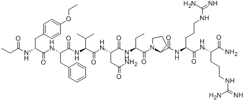 PROPIONYL-D-TYR(ET)-PHE-VAL-ASN-ABU-PRO-ARG-ARG-NH2 Struktur