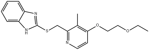 2-[(4-ETHOXYETHOXY-3-METHYL-2-PYRIDINYL)-METHYLTHIO]-BENZIMIDAZOLE Struktur