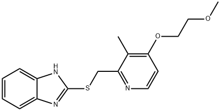 2-[(4-METHOXYETHOXY-3-METHYL-2-PYRIDINYL)-METHYLTHIO]-BENZIMIDAZOLE Struktur