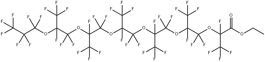 Ethyl perfluoro-2,5,8,11,14,17-hexamethyl-3,6,9,12,15,18-hexaoxaeicosanoate Struktur