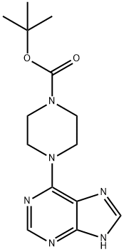 4-(9H-Purin-6-yl)-piperazine-1-carboxylic acid tert-butyl ester Struktur