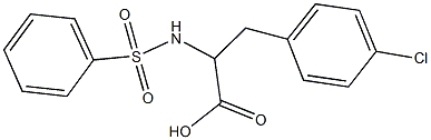 3-(4-chlorophenyl)-2-[(phenylsulfonyl)amino]propanoic acid Struktur