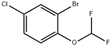 2-bromo-4-chloro-1-(difluoromethoxy)benzene Struktur