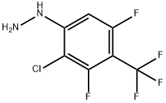 2-CHLORO-3,5-DIFLUORO-4-(TRIFLUOROMETHYL)PHENYL HYDRAZINE Struktur