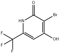 3-Bromo-2,4-dihydroxy-6-(trifluoromethyl)pyridine Struktur