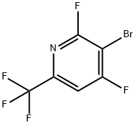 3-Bromo-2,4-difluoro-6-(trifluoromethyl)pyridine Struktur