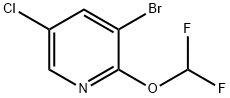 Pyridine, 3-bromo-5-chloro-2-(difluoromethoxy)- Struktur