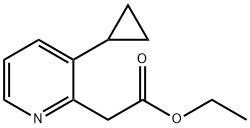 ethyl 2-(3-cyclopropylpyridin-2-yl)acetate Struktur