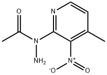 2-(1-Acetylhydrazino)-3-nitro-4-picoline Struktur