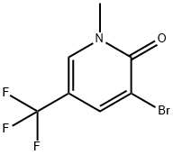 3-Bromo-1-methyl-5-(trifluoromethyl)pyridin-2(1H)-one Struktur