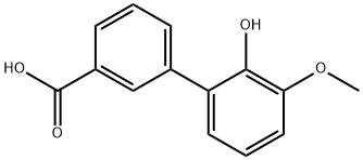 2-Hydroxy-3-Methoxybiphenyl-3-carboxylic acid Struktur