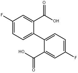 4,4'-Difluorobiphenyl-2,2'-dicarboxylic acid Struktur