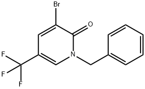 1-Benzyl-3-bromo-5-(trifluoromethyl)pyridin-2(1H)-one Struktur