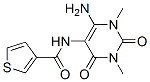 3-Thiophenecarboxamide,  N-(6-amino-1,2,3,4-tetrahydro-1,3-dimethyl-2,4-dioxo-5-pyrimidinyl)- Struktur