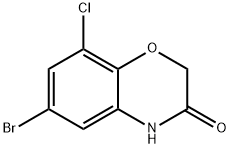 6-BROMO-8-CHLORO-2H-BENZO[B][1,4]OXAZIN-3(4H)-ONE Struktur