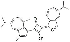 1,-dihydro-7-isopropyl-3-[3-[5-isopropyl-3,8-dimethylazulen-1-yl]-2-oxido-4-oxocyclobut-2-en-1-ylidene]azulenylium Struktur