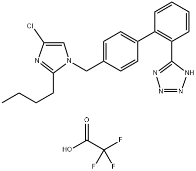 Deshydroxymethyl Losartan Trifluoroacetate Salt Struktur