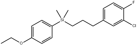 1-((3-(3-chloro-4-fluorophenyl)propyl)dimethylsilanyl)-4-ethoxybenzene Struktur