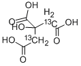 CITRIC-2,4-13C2 ACID Struktur